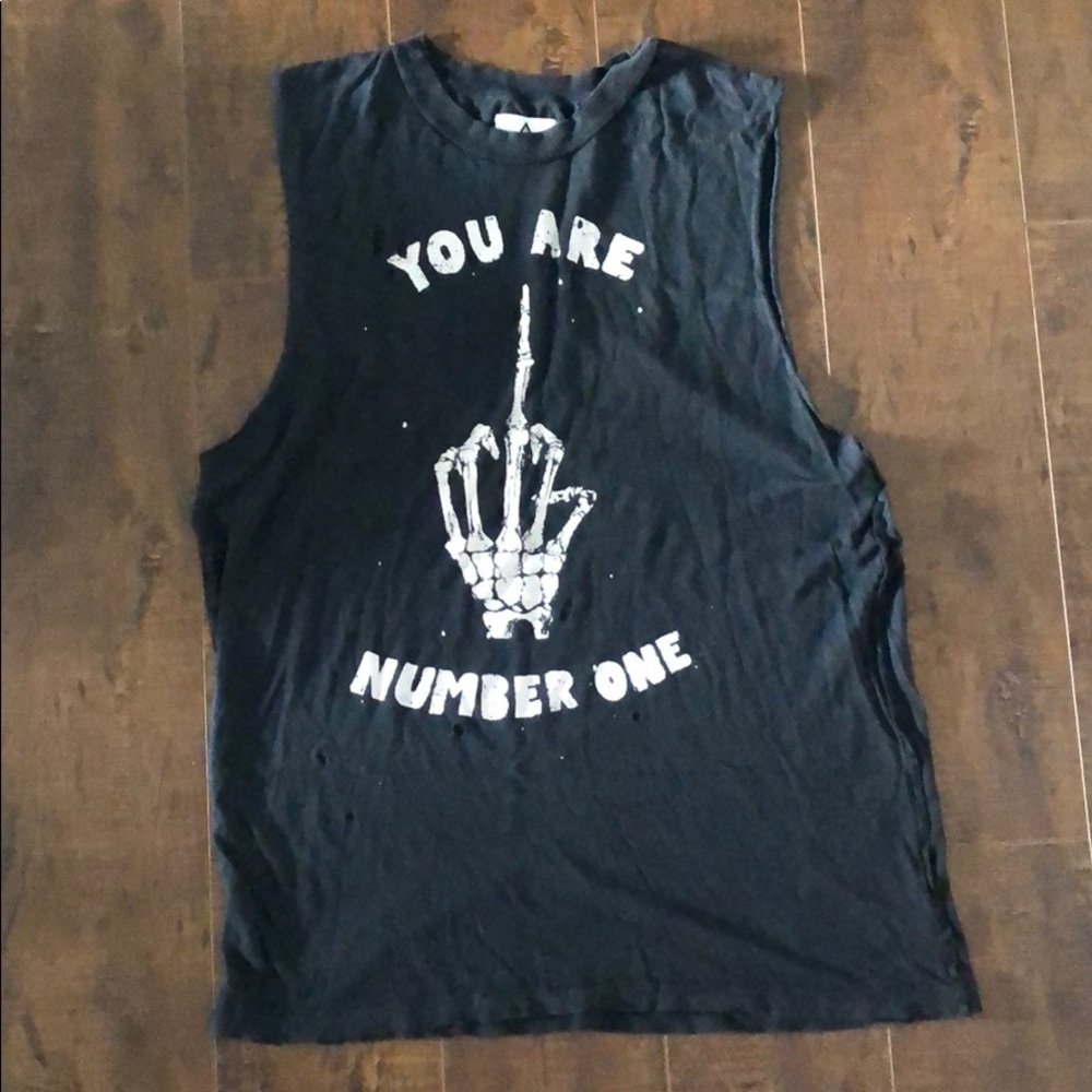 UNIF You Are Number One Cut Off Tee